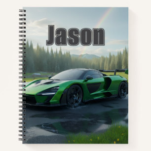 Cool Car Notebook That Has Your Name On It