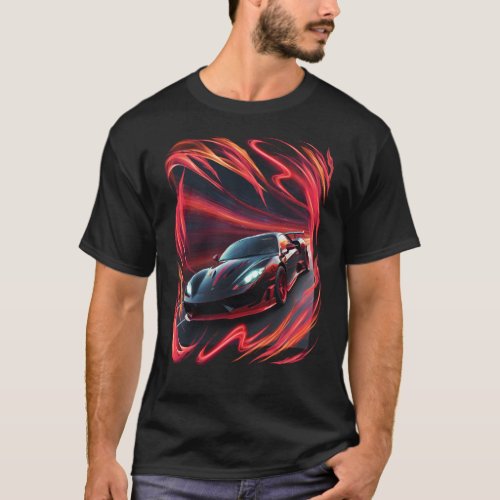 Cool car red storm T_Shirt