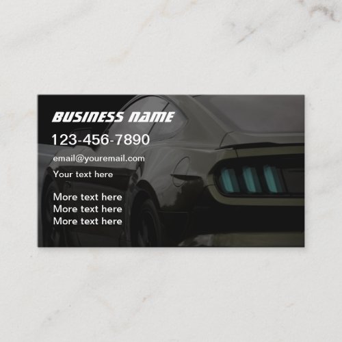 Cool Car Theme Business Cards