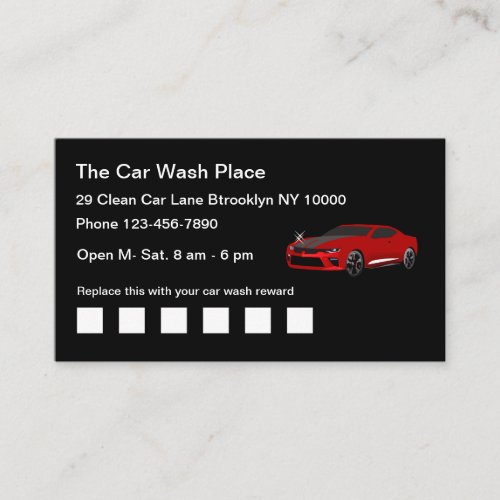 Cool Car Wash Automotove Business Card