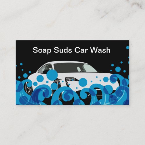 Cool Car Wash Theme Double Side Business Cards
