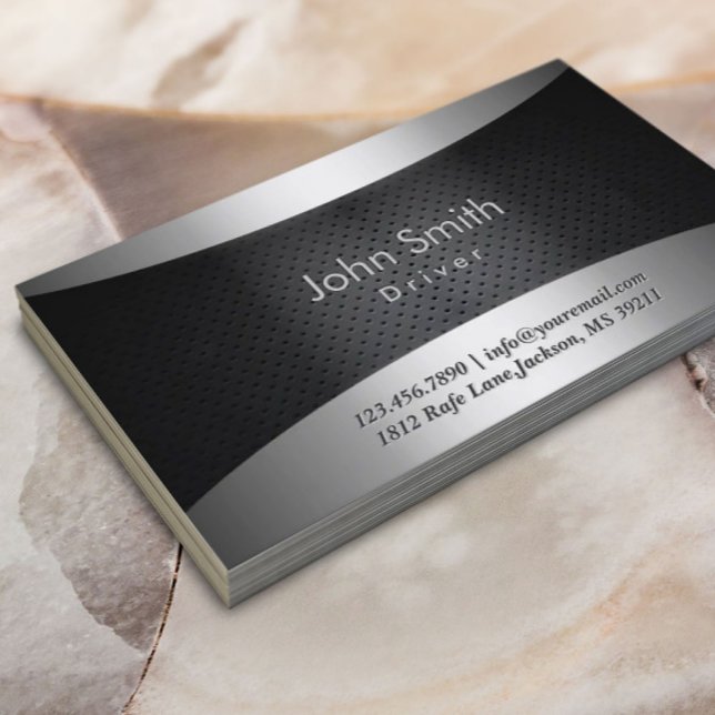 Cool Carbon Black Driver Business Card (Creator Uploaded)