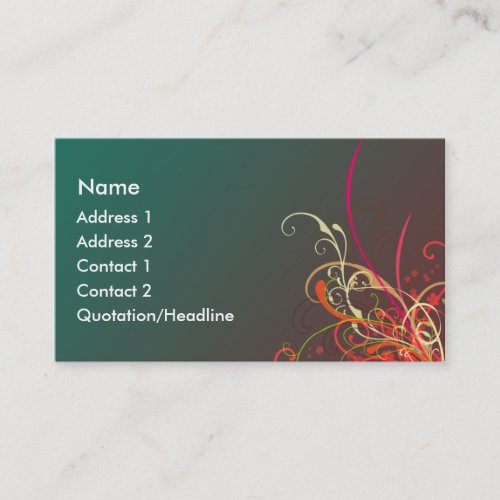 Cool card business card template