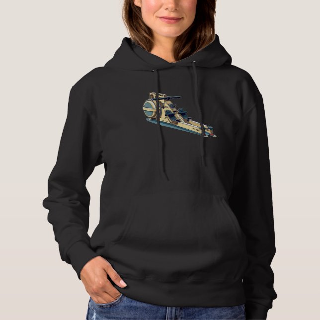 Cool Cardio Workout with rowing Machine Hoodie (Front)