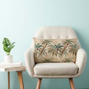 Cool Carefree Jazzy Palm Tree Lumbar Pillow