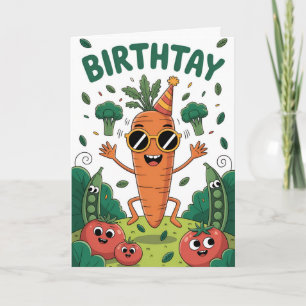 Cool Carrot’s Birthday Bash – Funny Garden Party Card