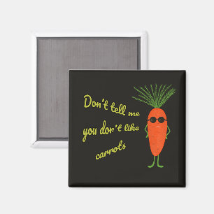 Cool Carrot Squad Black Magnet