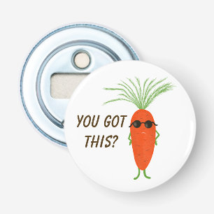 Cool Carrot Squad White Bottle Opener