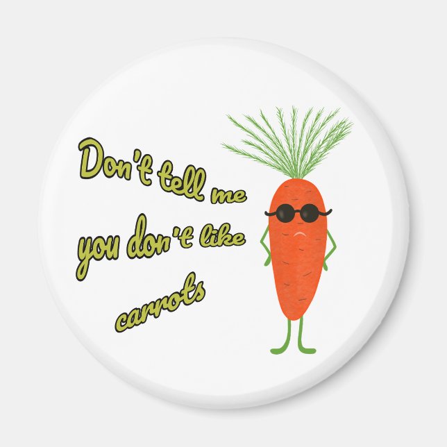 Cool Carrot Squad White Magnet (Front)