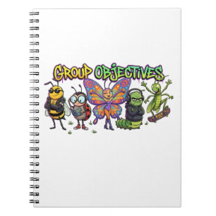 Cool Cartoon Bug Squad Graffiti - Group Objectives Notebook