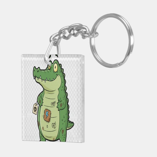 Cool Cartoon Crocodile Keychain (Back Right)
