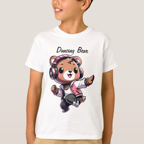 Cool Cartoon Dog Dancing T_shirt