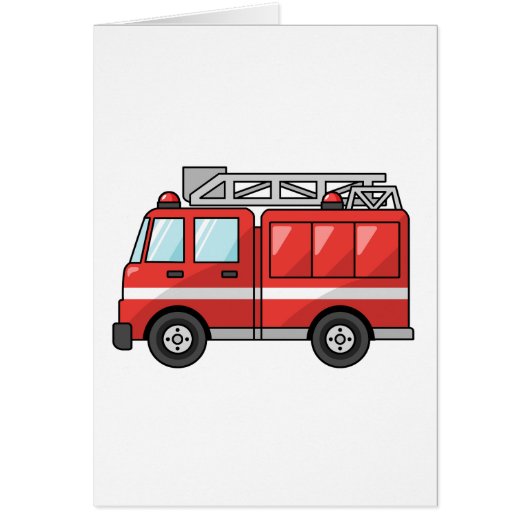 Cool Cartoon Fire Truck/Engine Cards (Front)