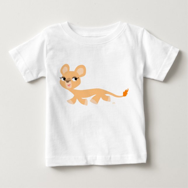 Cool Cartoon Lioness Baby T-shirt (Front)