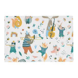 Cool Cartoon Music Band Placemat