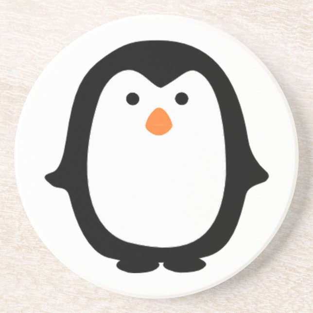 Cool Cartoon Penguin Coaster (Front)