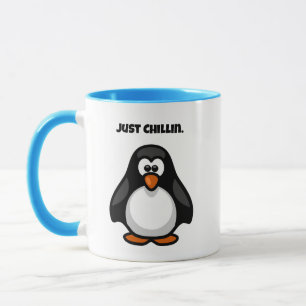 Cool Cartoon Penguin – Just Chillin' Arctic Vibes Mug