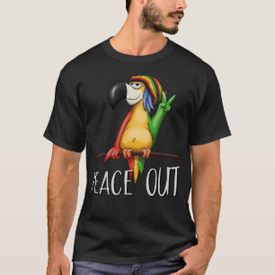 Cool Cartoon Rasta Bird Chilling Reggae Parrot Pea T-Shirt