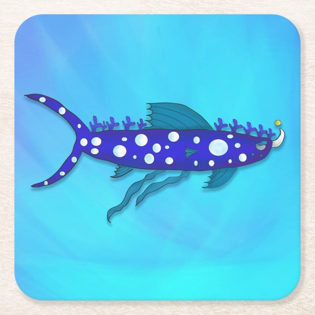 cool cartoon shark coaster (Front)