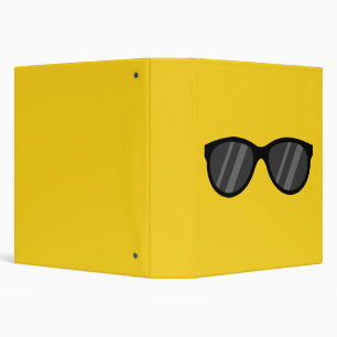 Cool Cartoon Sunglasses 3 Ring Binder