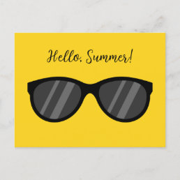 Cool Cartoon Sunglasses | Add Text Holiday Postcard