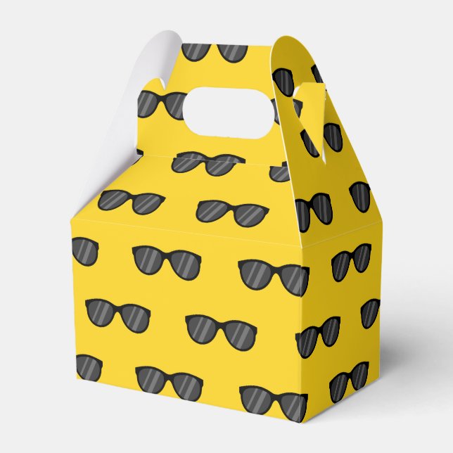 Cool Cartoon Sunglasses Favor Boxes (Front Side)