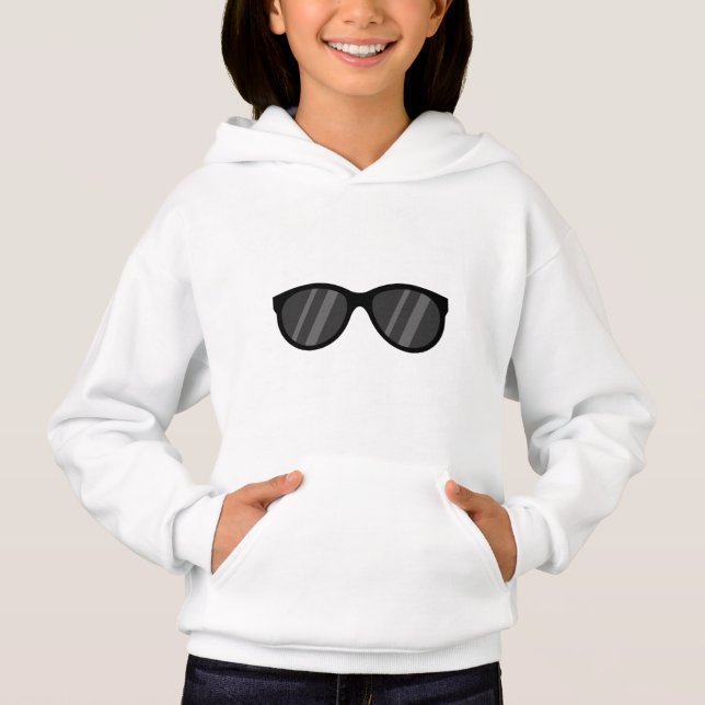 Cool Cartoon Sunglasses Hoodie (Front)