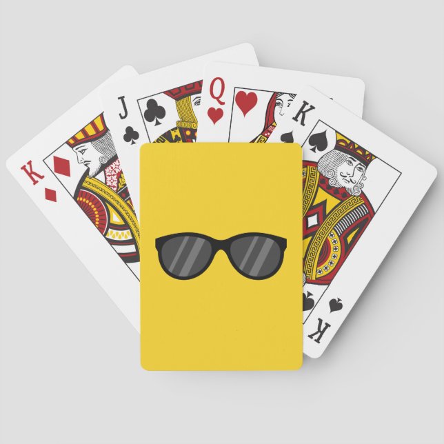 Cool Cartoon Sunglasses Poker Cards (Back)