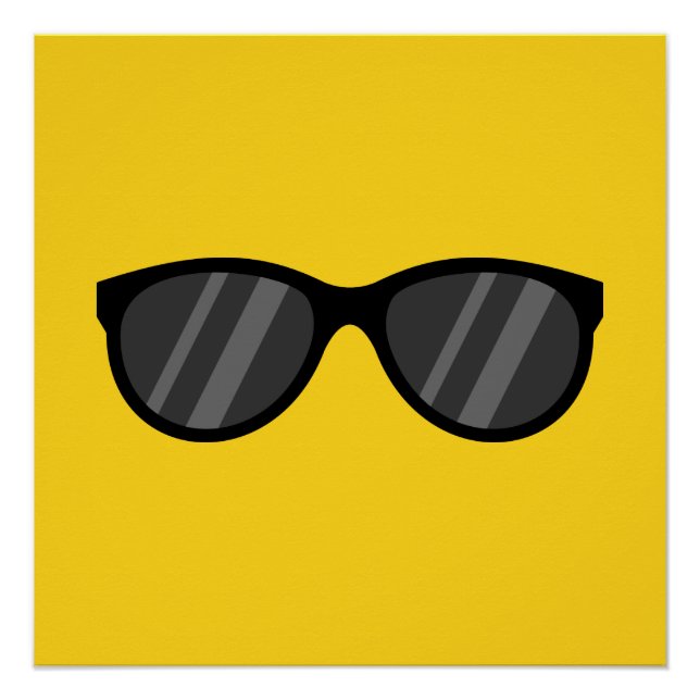 Cool Cartoon Sunglasses Poster (Front)