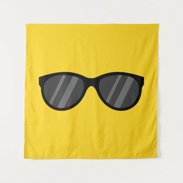 Cool Cartoon Sunglasses Tapestry (Front)