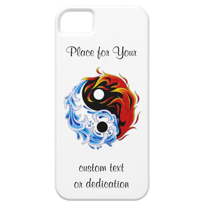 Cool cartoon tattoo symbol water fire Yin Yang iPhone 5 Covers