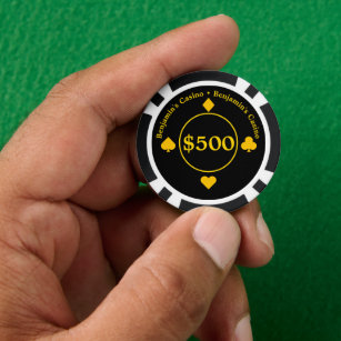 Cool Casino Gold and Black $500 Dollar Poker Chips