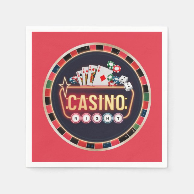 Cool Casino night gambling lovers party  Napkins (Front)