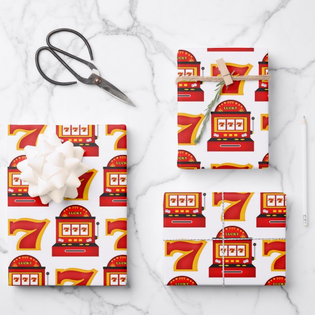 Cool Casino pattern party  Wrapping Paper Sheets (Front)