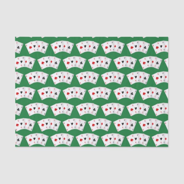 Cool Casino playing card pattern party  Tissue Paper (Front)