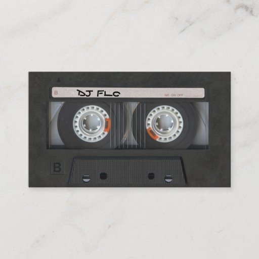 Customizable Cool Cassette Tape Business Cards for DJ's