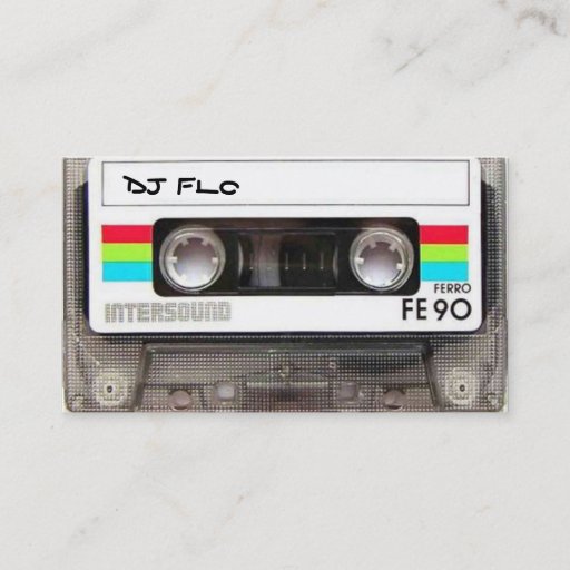 Customizable Cool Cassette Tape Business Cards for DJ's