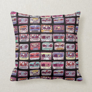 cool cassette throw pillow
