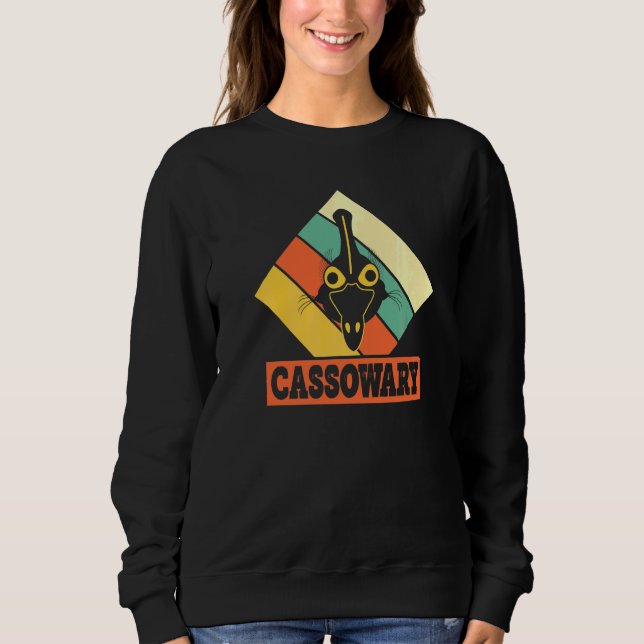 Cool Cassowary Retro Color Cassowary   Sweatshirt (Front)
