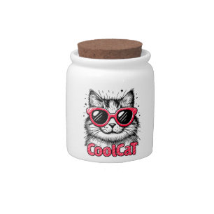 Cool Cat 1 Candy Jar
