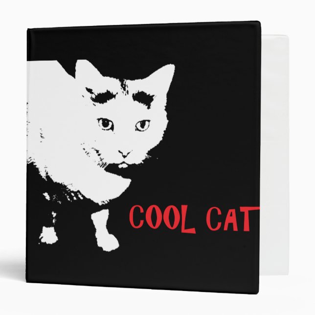 COOL CAT 3 RING BINDER (Front/Inside)