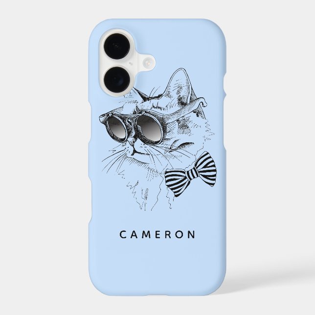 Cool Cat | Add Your Name Iphone Case (Back)