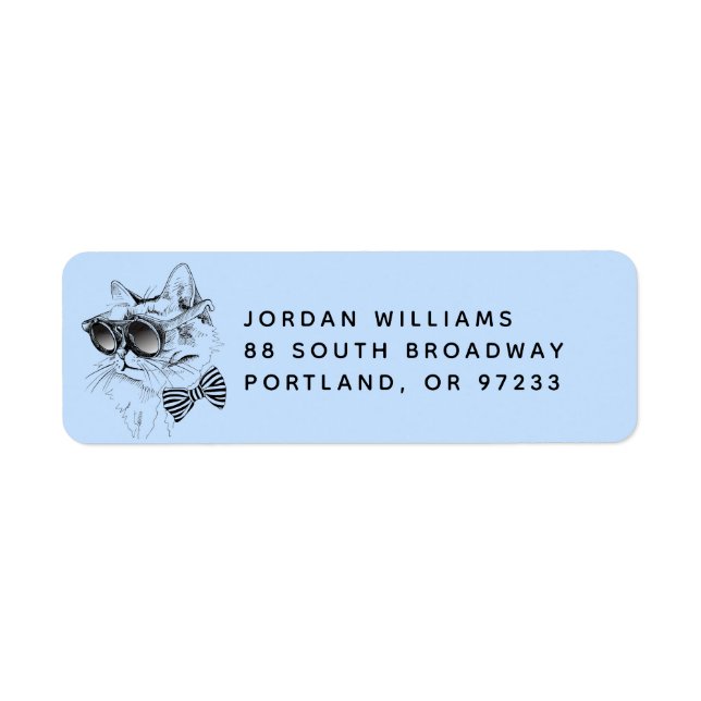 Cool Cat | Add Your Name Label (Front)