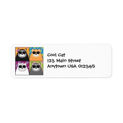 Cool Cat Address Label