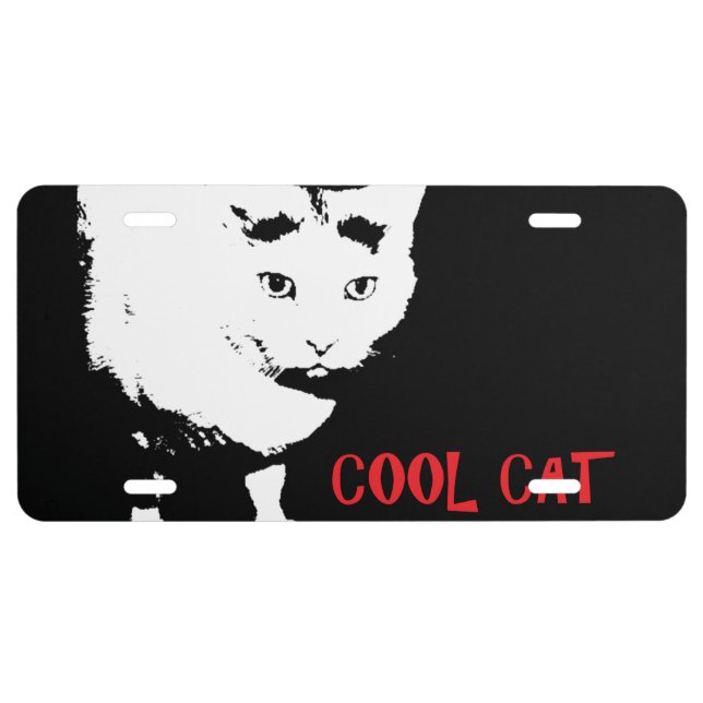 COOL CAT ALUMINUM  LICENSE PLATE (Front)