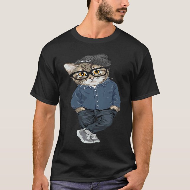 Cool Cat And  Cat T-Shirt (Front)