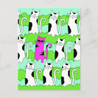Cool Cat Art Postcard