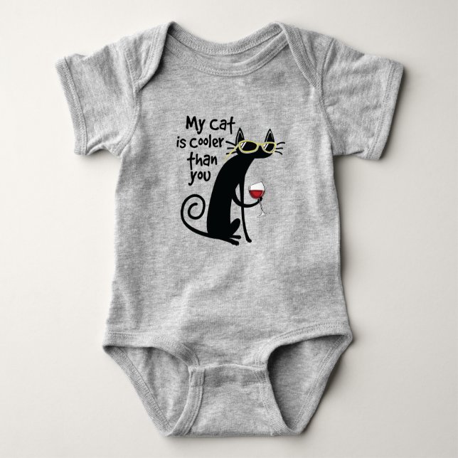 Cool Cat Baby Bodysuit (Front)