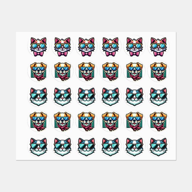 Cool Cat Baby Clothing Labels – Stylish & Fun Name (Sheet)