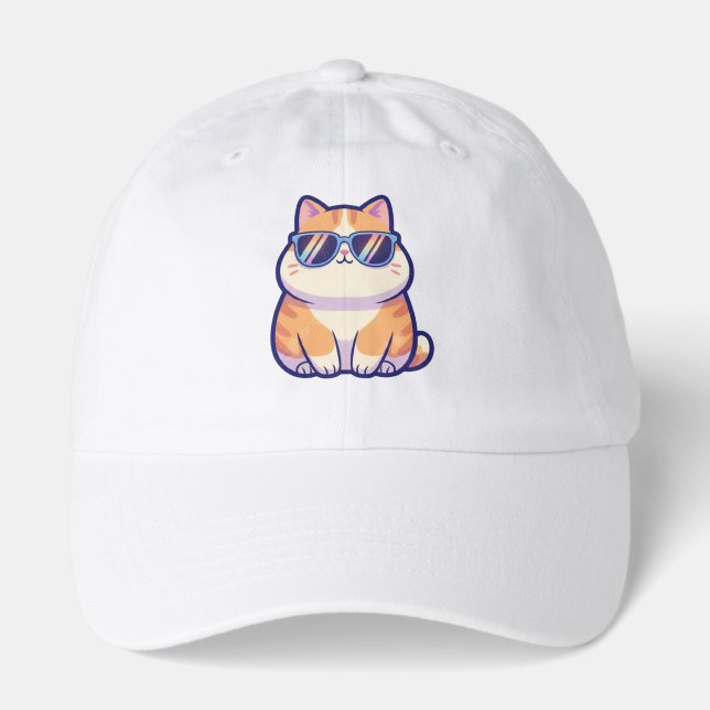 Cool Cat Baseball Cap – Bold Style for Feline Fans (Front)